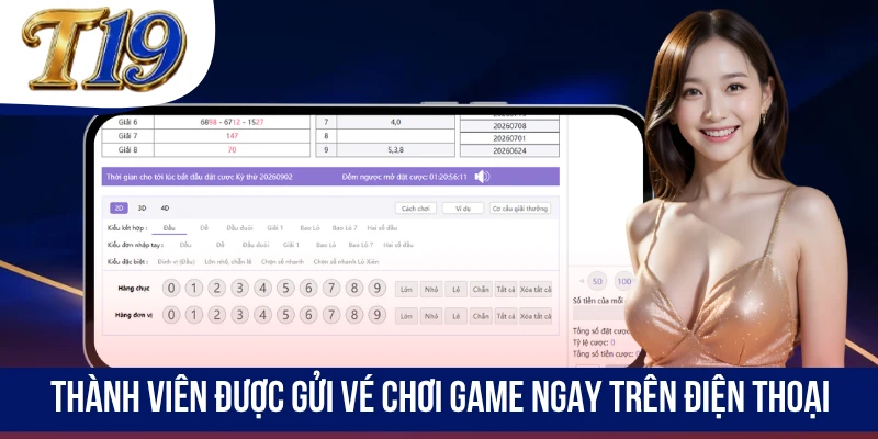 Thành viên được gửi vé chơi game ngay trên điện thoại